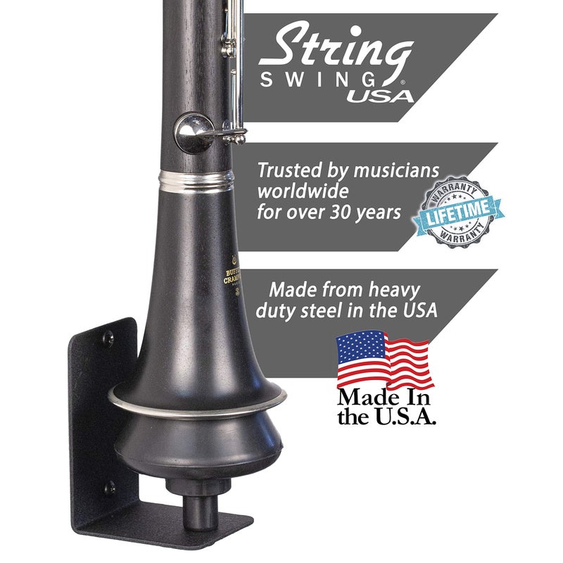 String Swing HH13-FW Clarinet Holder for Flat Wall Mount - Image 2